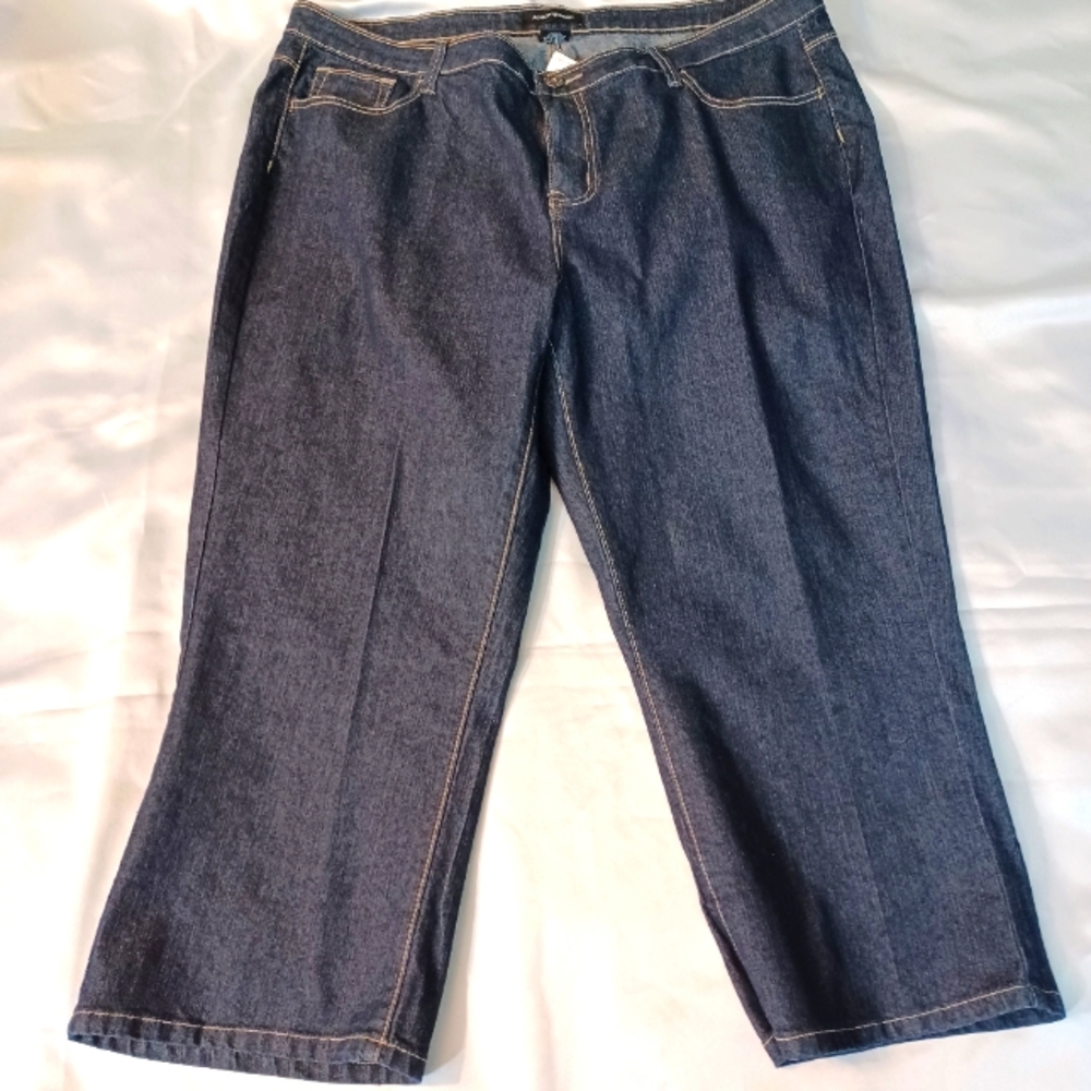 New Ashley Stewart Jeans, Size:20 Dark Blue
